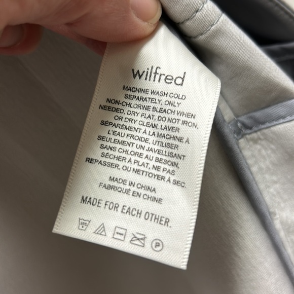 NWOT Aritzia Wilfred The Ganna Shirt Jacket Vegan Leather‎ Shacket Gray M - Picture 14 of 17